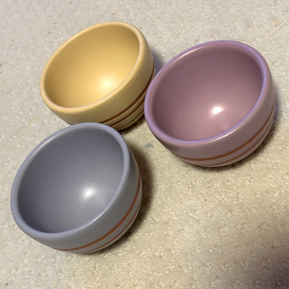 3 Ceramic Finger Bowls